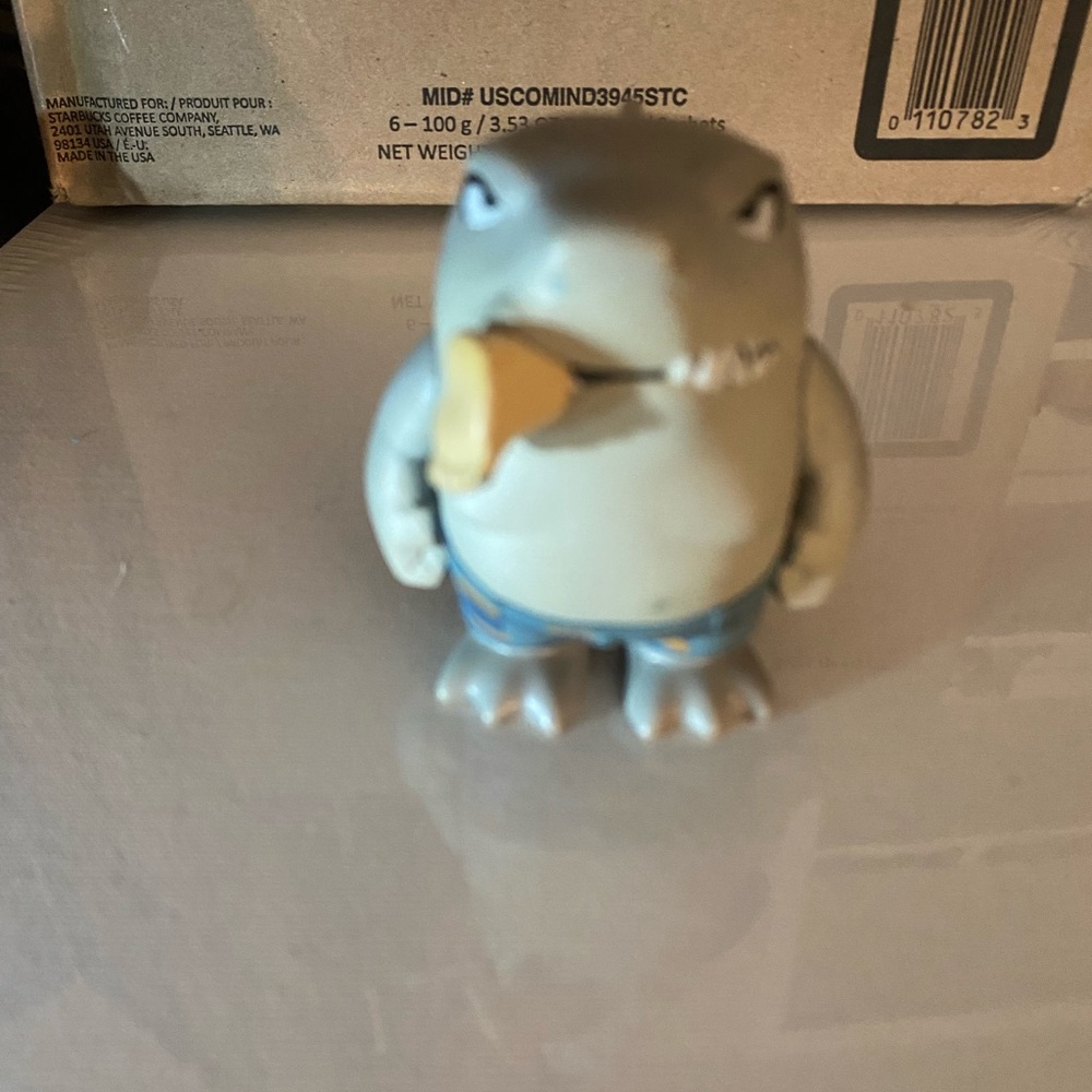 Shark Vinyl Figure with Yellow Fish Accessory